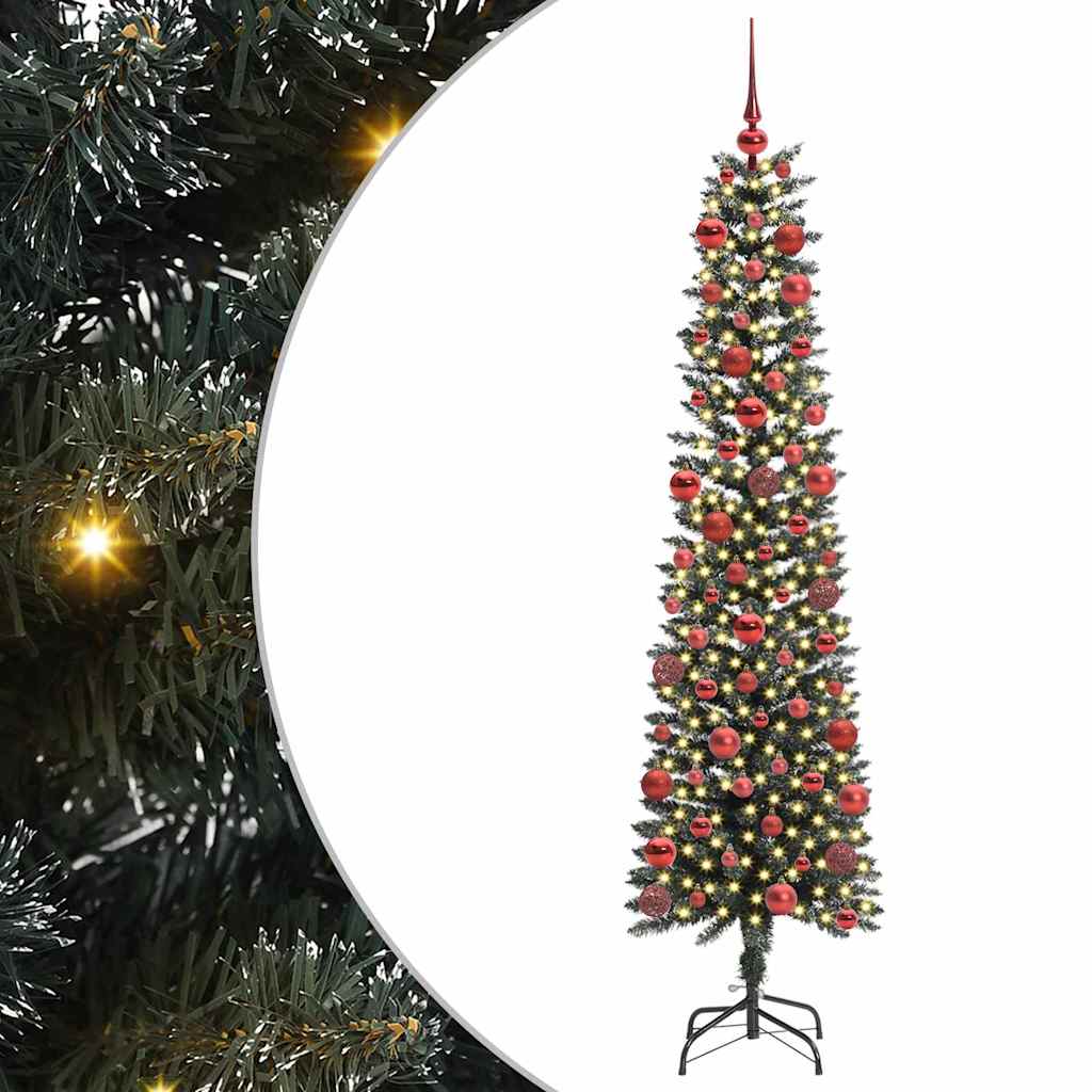 Kunstigt juletræ med stativ Grøn 180 cm PVC og plastik og stål
