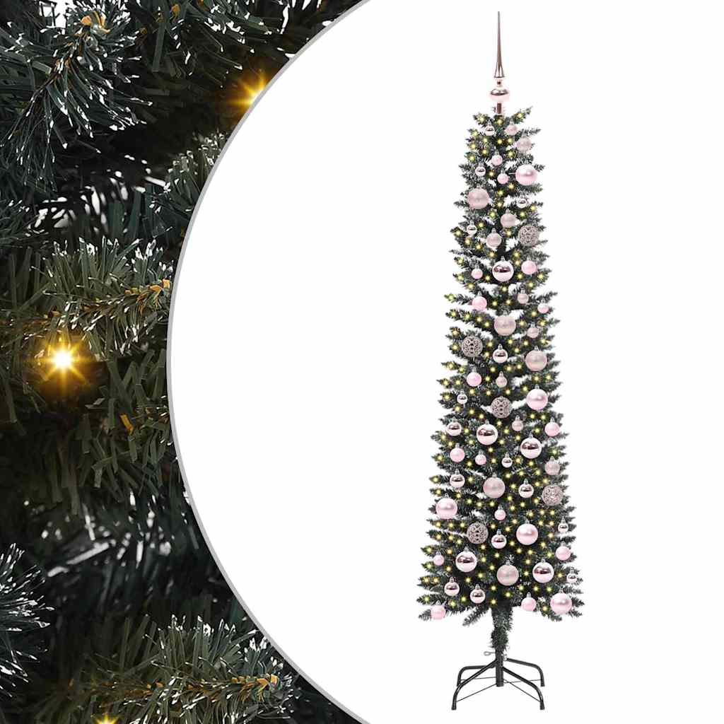 Kunstigt juletræ med stativ Grøn 180 cm PVC og plastik og stål