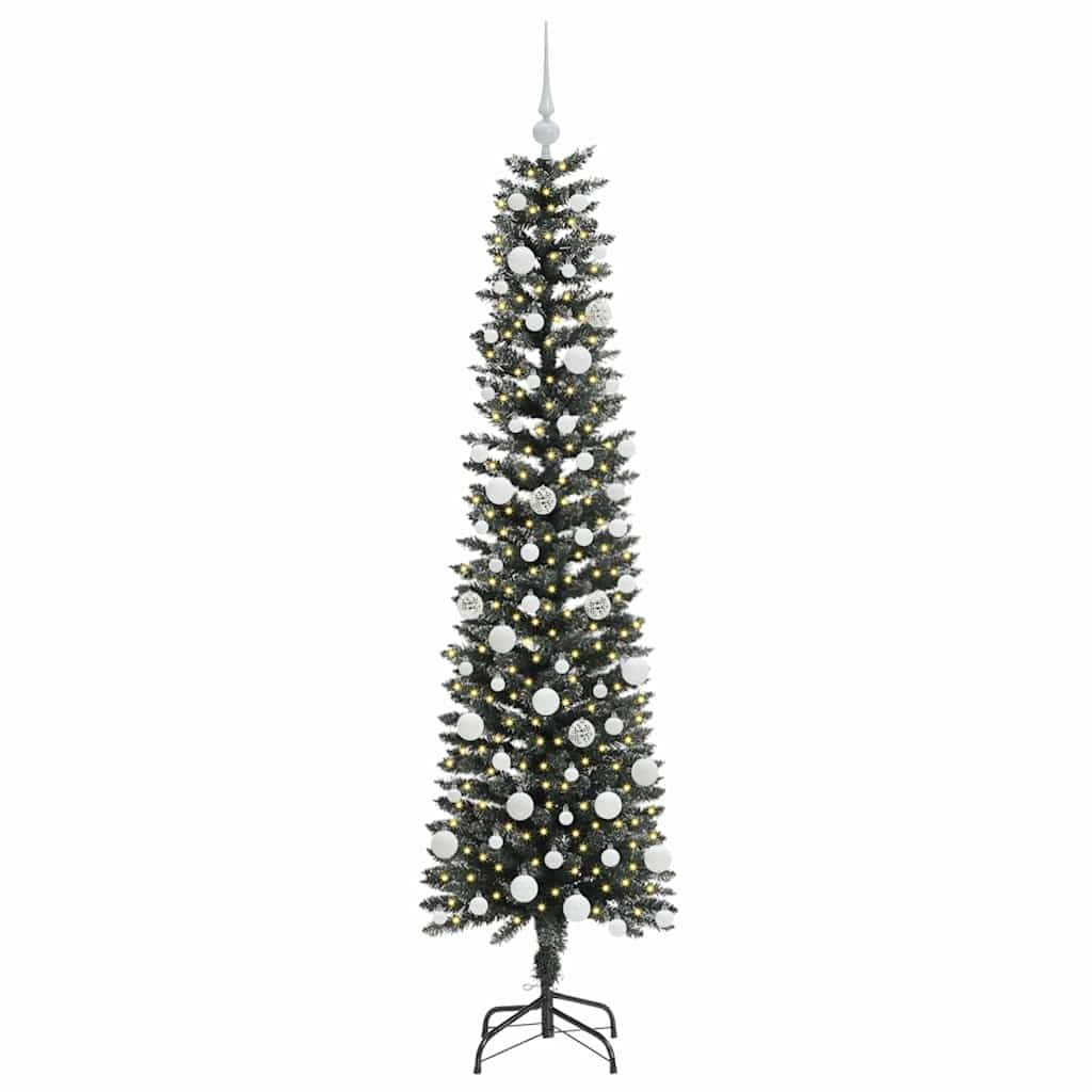Kunstigt juletræ med stativ Grøn 180 cm PVC og plastik og stål