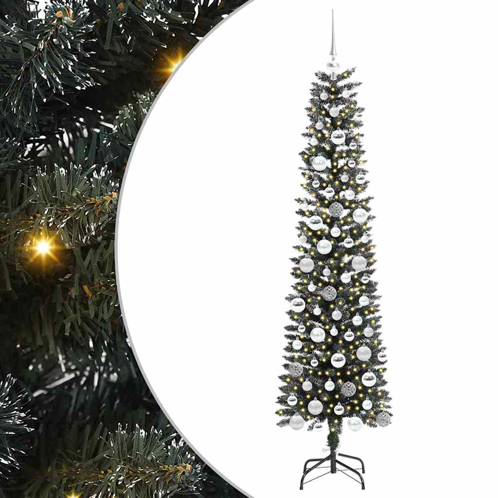 Kunstigt juletræ med stativ Grøn 180 cm PVC og plastik og stål