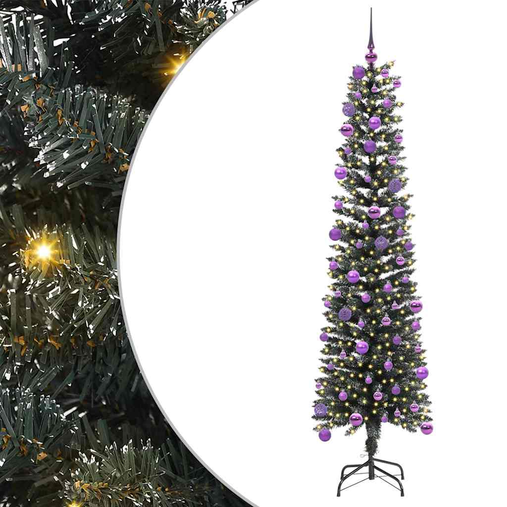Kunstigt juletræ med stativ Grøn 180 cm PVC og plastik og stål