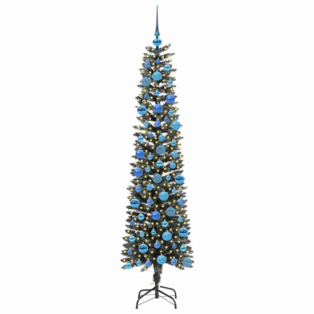 Kunstigt juletræ med stativ Grøn 180 cm PVC og plastik og stål