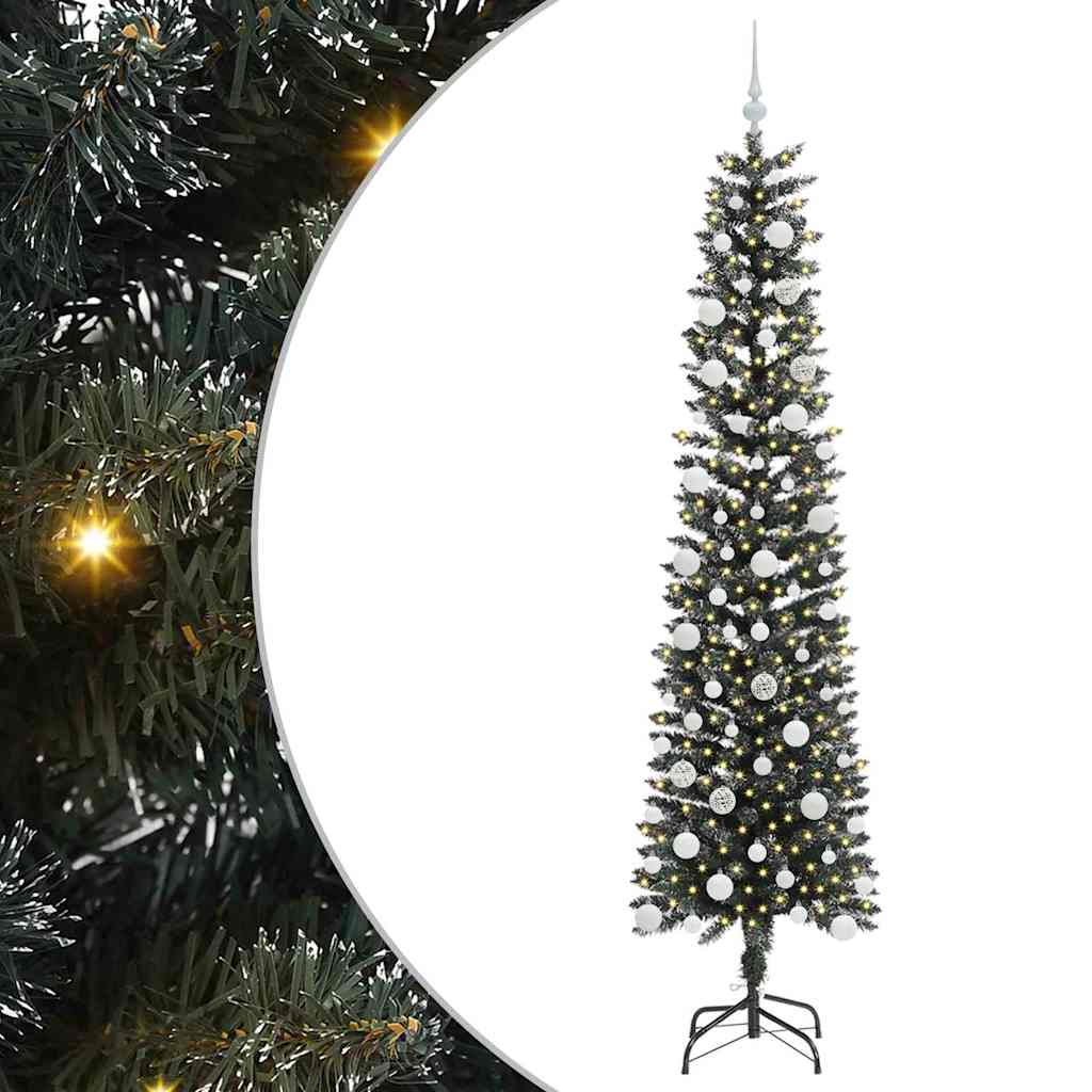 Kunstigt juletræ med stativ Grøn 210 cm PVC og plastik og stål