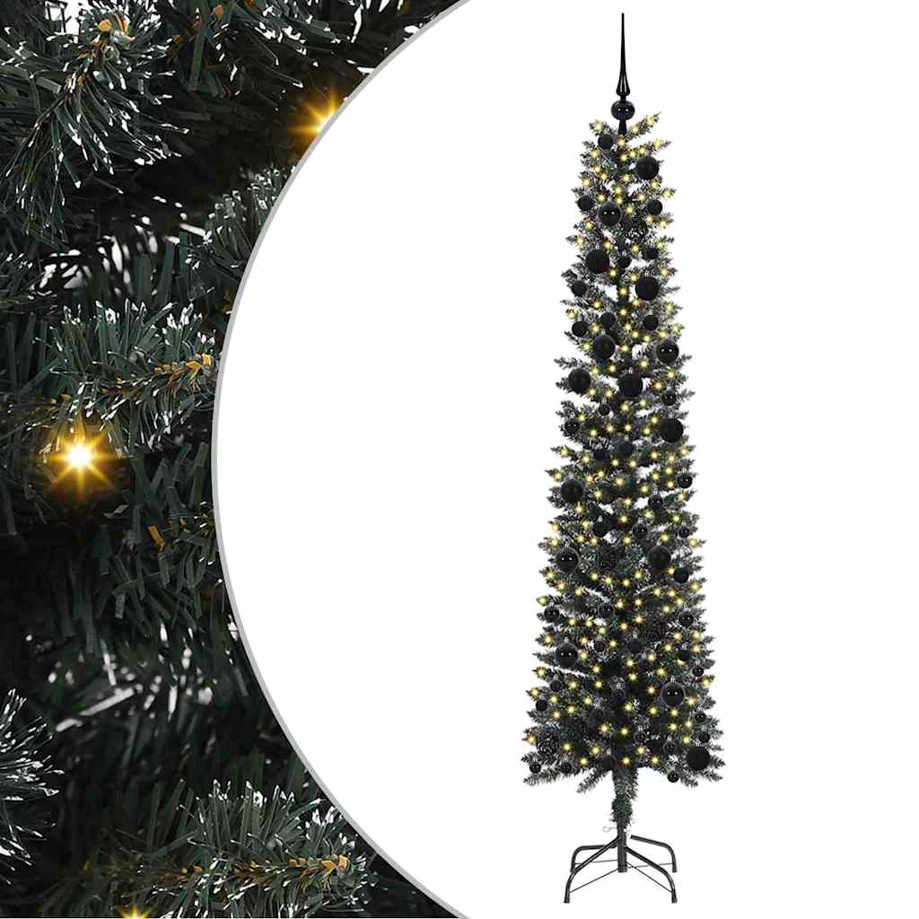 Kunstigt juletræ med stativ Grøn 240 cm PVC og plastik og stål