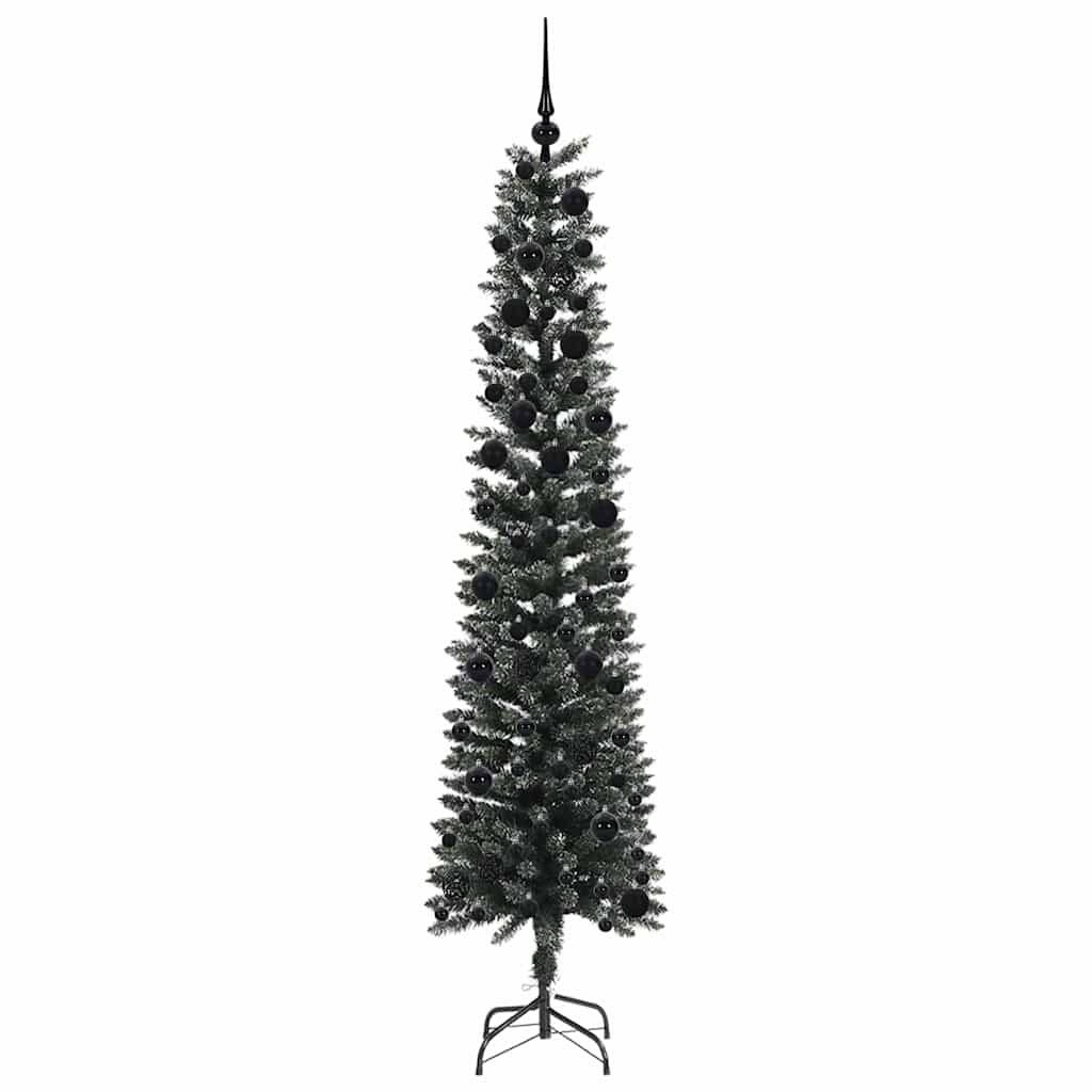 Kunstigt juletræ med stativ Grøn 240 cm PVC og plastik og stål