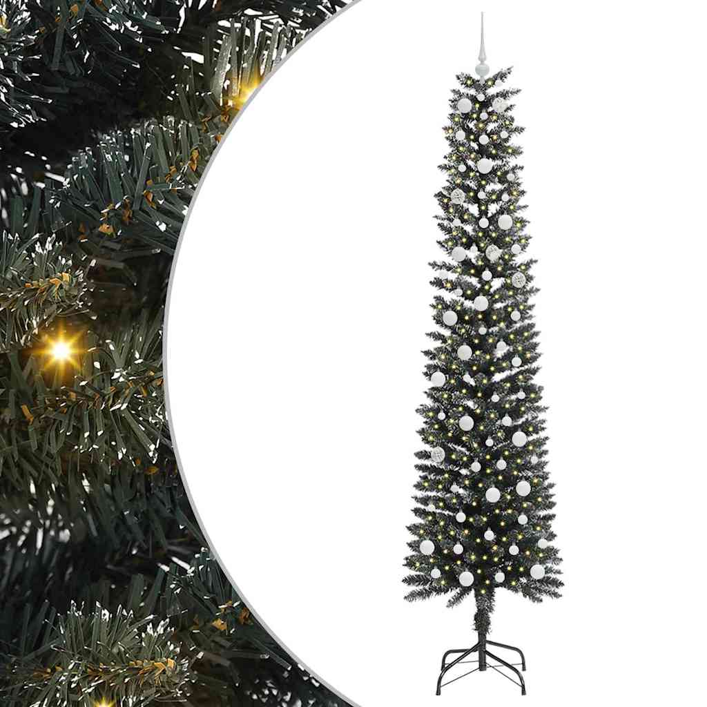 Kunstigt juletræ med stativ Grøn 240 cm PVC og plastik og stål