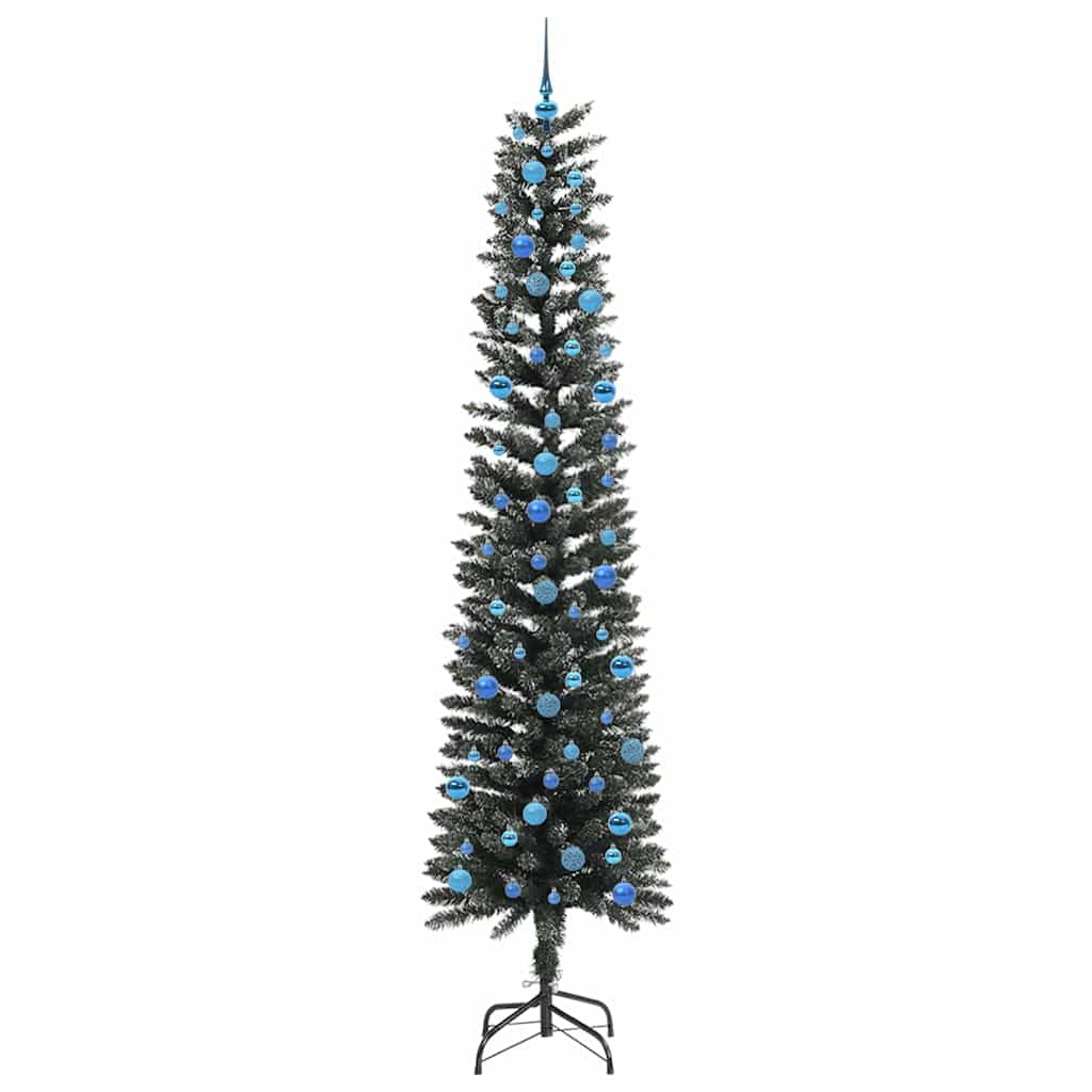 Kunstigt juletræ med stativ Grøn 240 cm PVC og plastik og stål