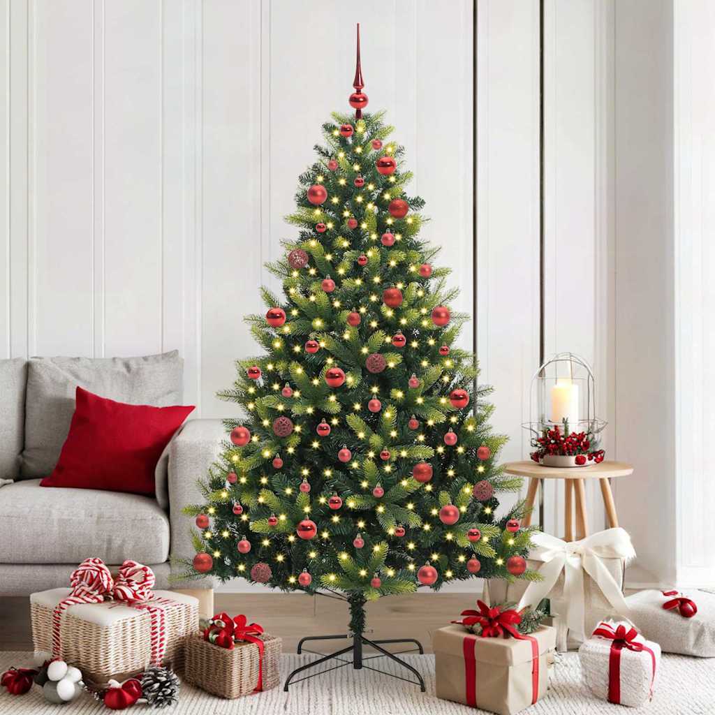 Kunstig Hengende Juletræ 300 LEDs Grøn 180 cm PVC og PE