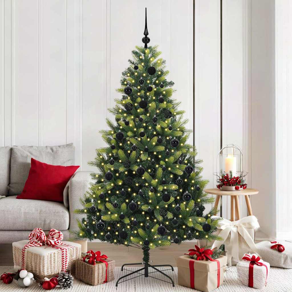 Kunstig Hengende Juletræ 300 LEDs Grøn 180 cm PVC og PE