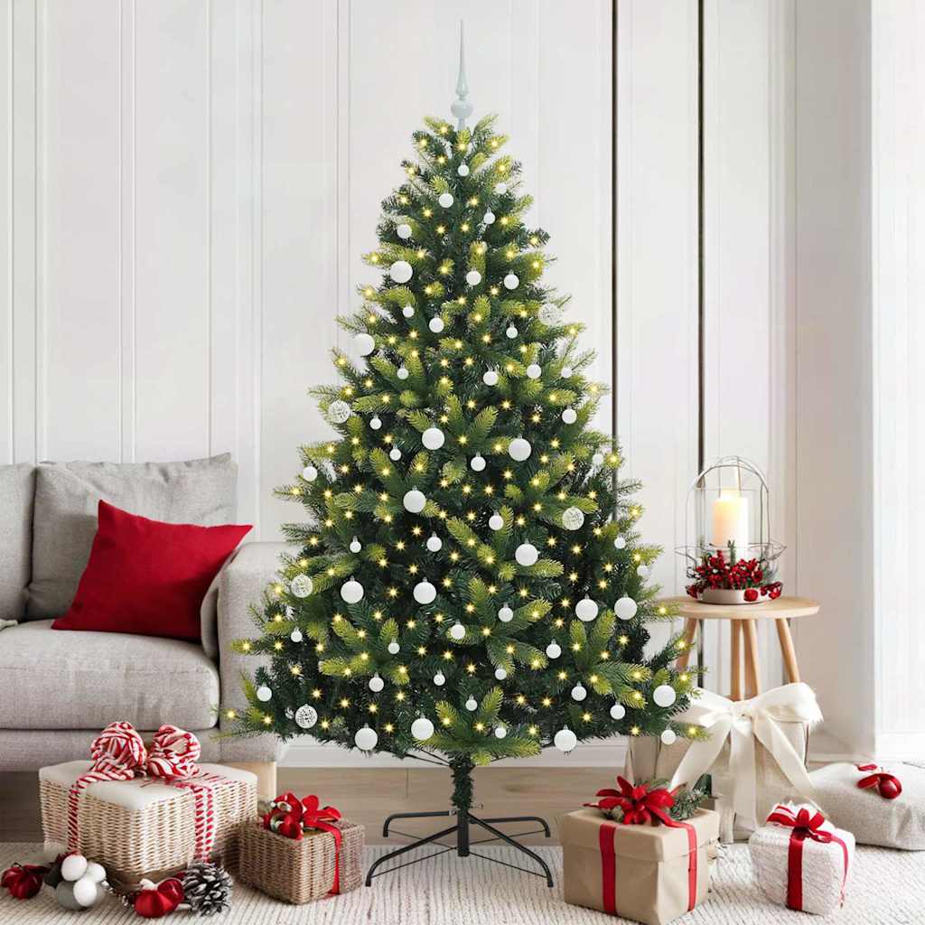 Kunstig Hengende Juletræ 300 LEDs Grøn 180 cm PVC og PE