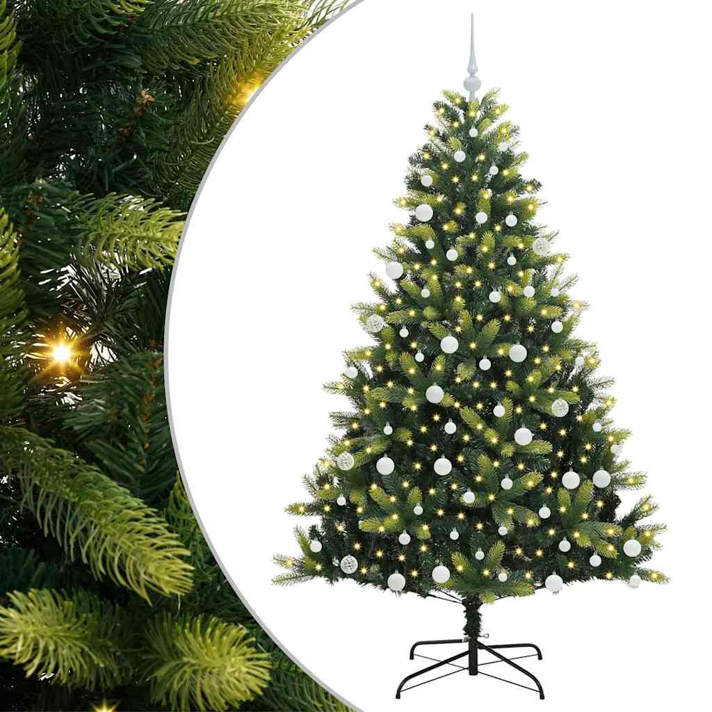 Kunstig Hengende Juletræ 300 LEDs Grøn 180 cm PVC og PE