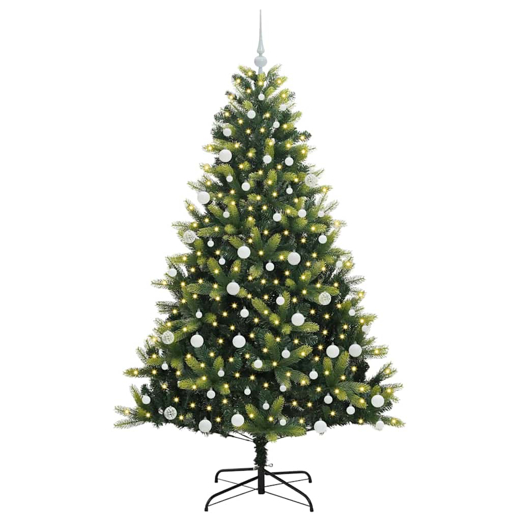 Kunstig Hengende Juletræ 300 LEDs Grøn 180 cm PVC og PE