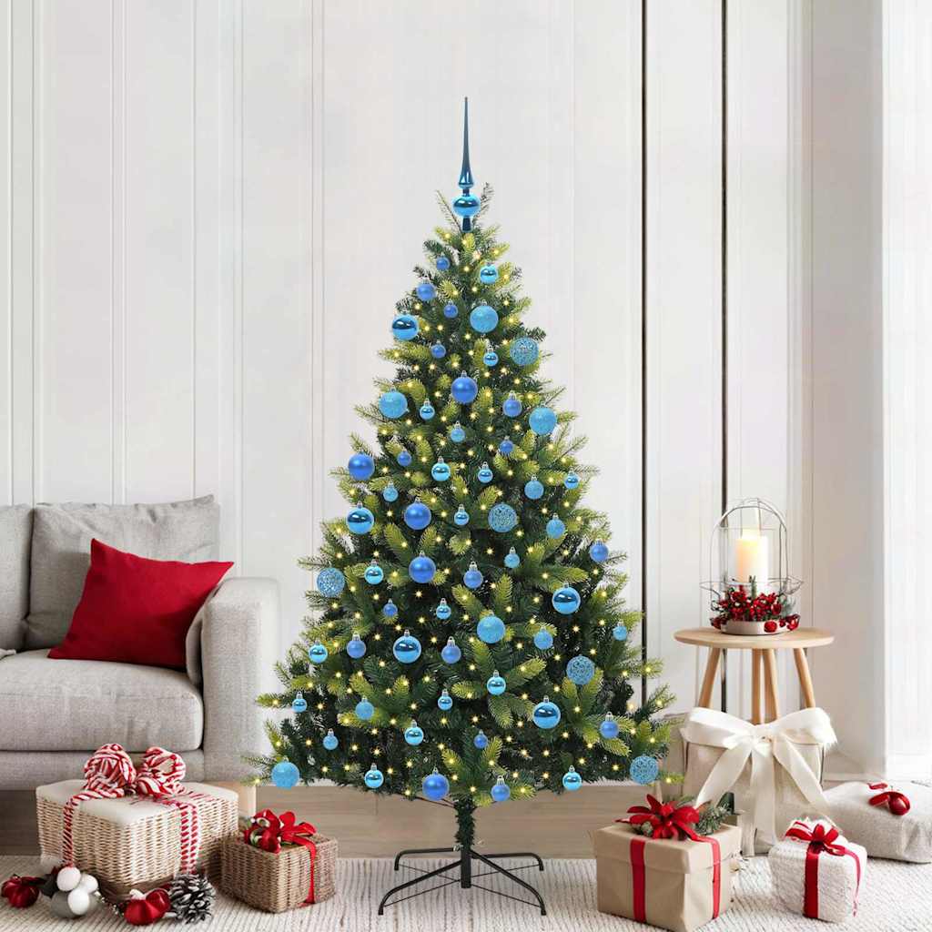 Kunstig Hengende Juletræ 300 LEDs Grøn 180 cm PVC og PE