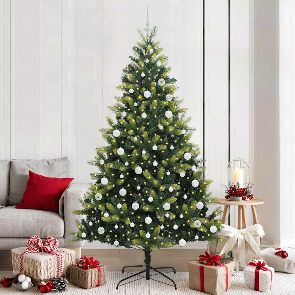 Kunstig Hengende Juletræ 300 LEDs Grøn 210 cm PVC og PE