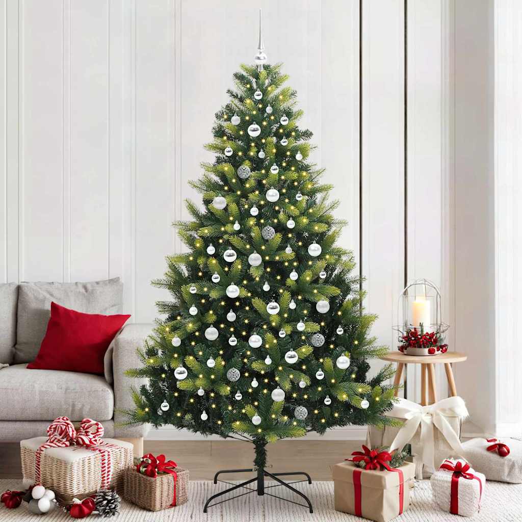 Kunstig Hengende Juletræ 300 LEDs Grøn 210 cm PVC og PE