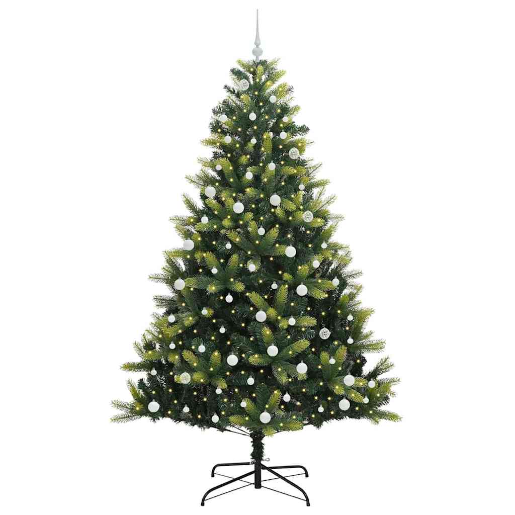 Kunstig Hengende Juletræ 300 LEDs Grøn 240 cm PVC og PE