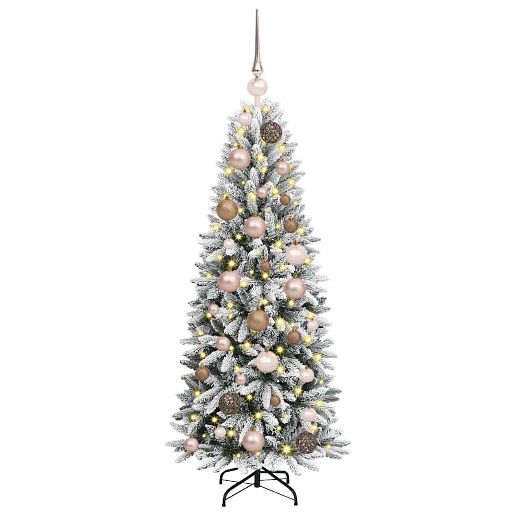 Kunstigt juletræ Hvid 120 cm PVC og plastik og stål og PE