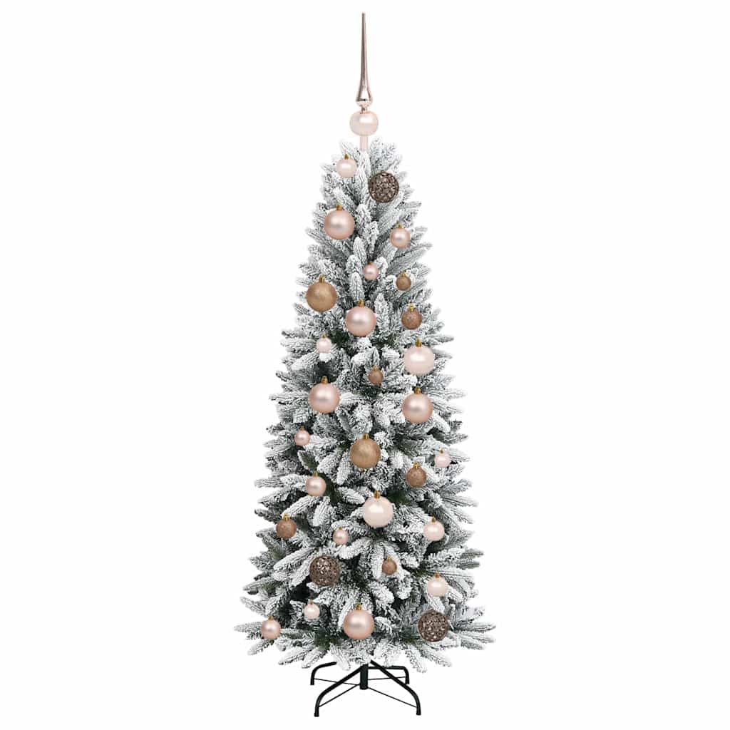 Kunstigt juletræ Hvid 120 cm PVC og plastik og stål og PE