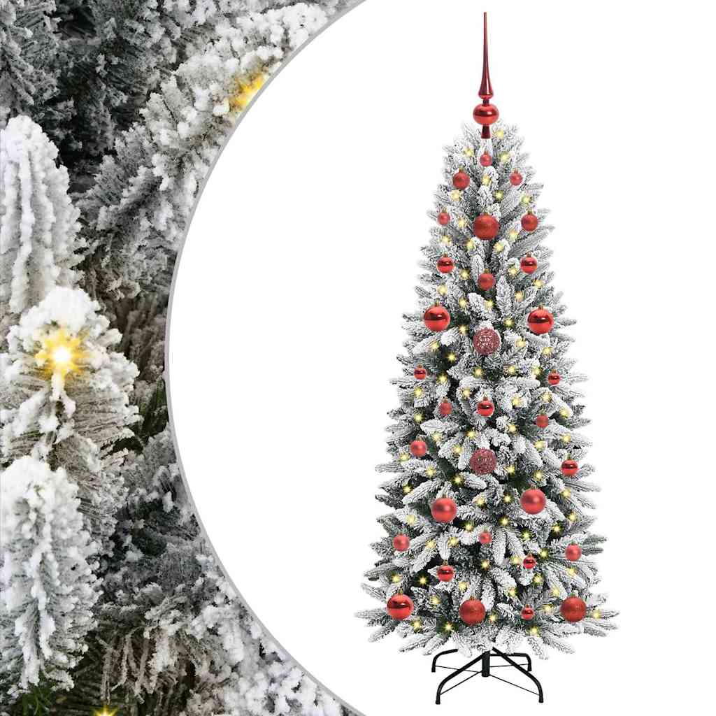 Kunstigt juletræ Hvid 120 cm PVC og plastik og stål og PE