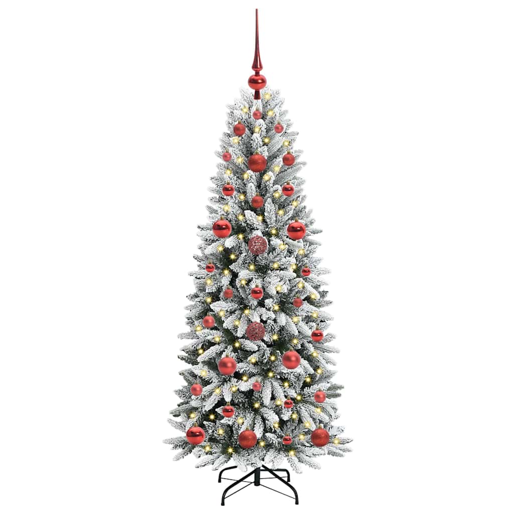 Kunstigt juletræ Hvid 120 cm PVC og plastik og stål og PE