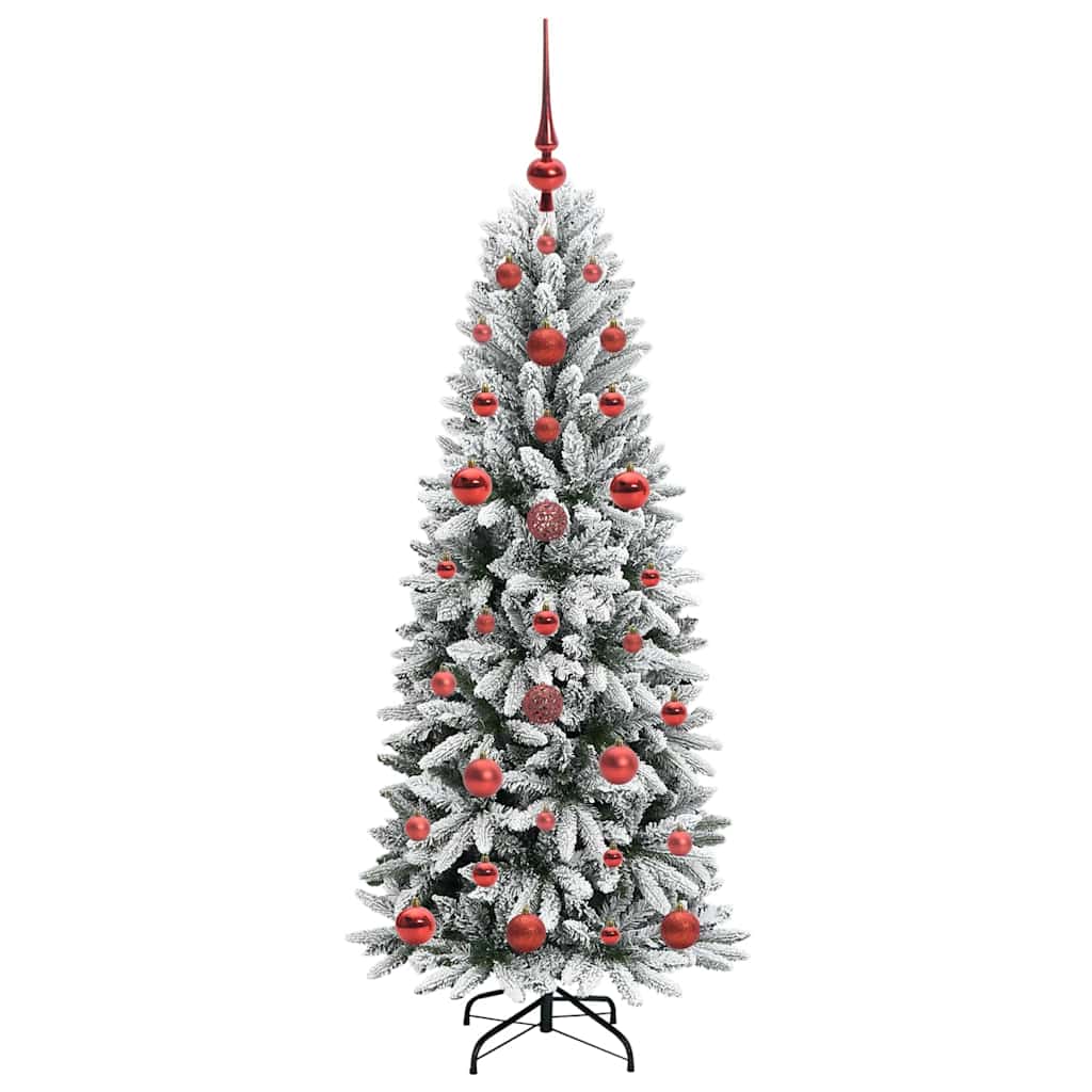Kunstigt juletræ Hvid 120 cm PVC og plastik og stål og PE