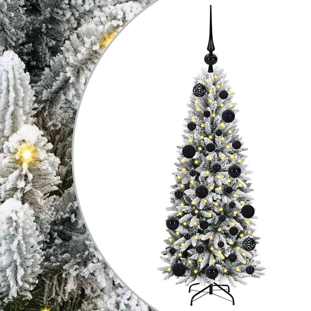 Kunstigt juletræ Hvid 120 cm PVC og plastik og stål og PE