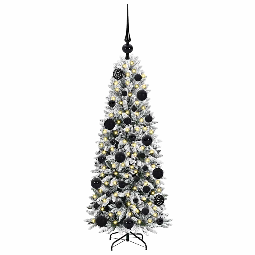 Kunstigt juletræ Hvid 120 cm PVC og plastik og stål og PE
