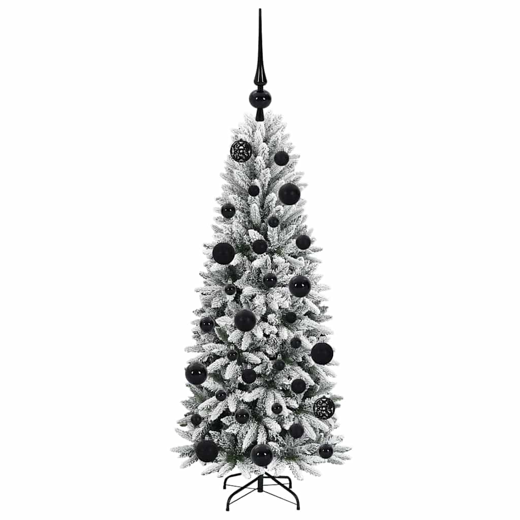 Kunstigt juletræ Hvid 120 cm PVC og plastik og stål og PE