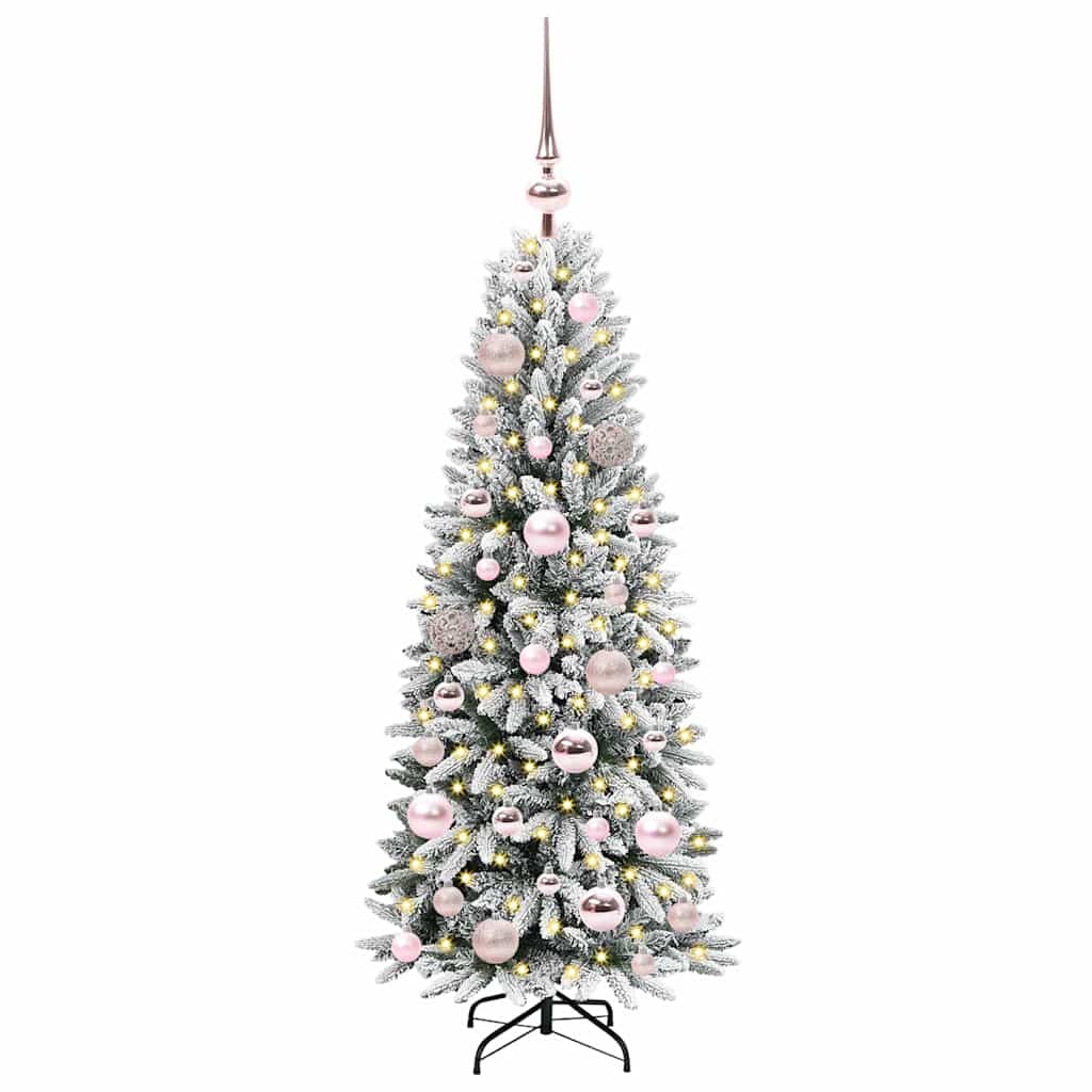 Kunstigt juletræ Hvid 120 cm PVC og plastik og stål og PE