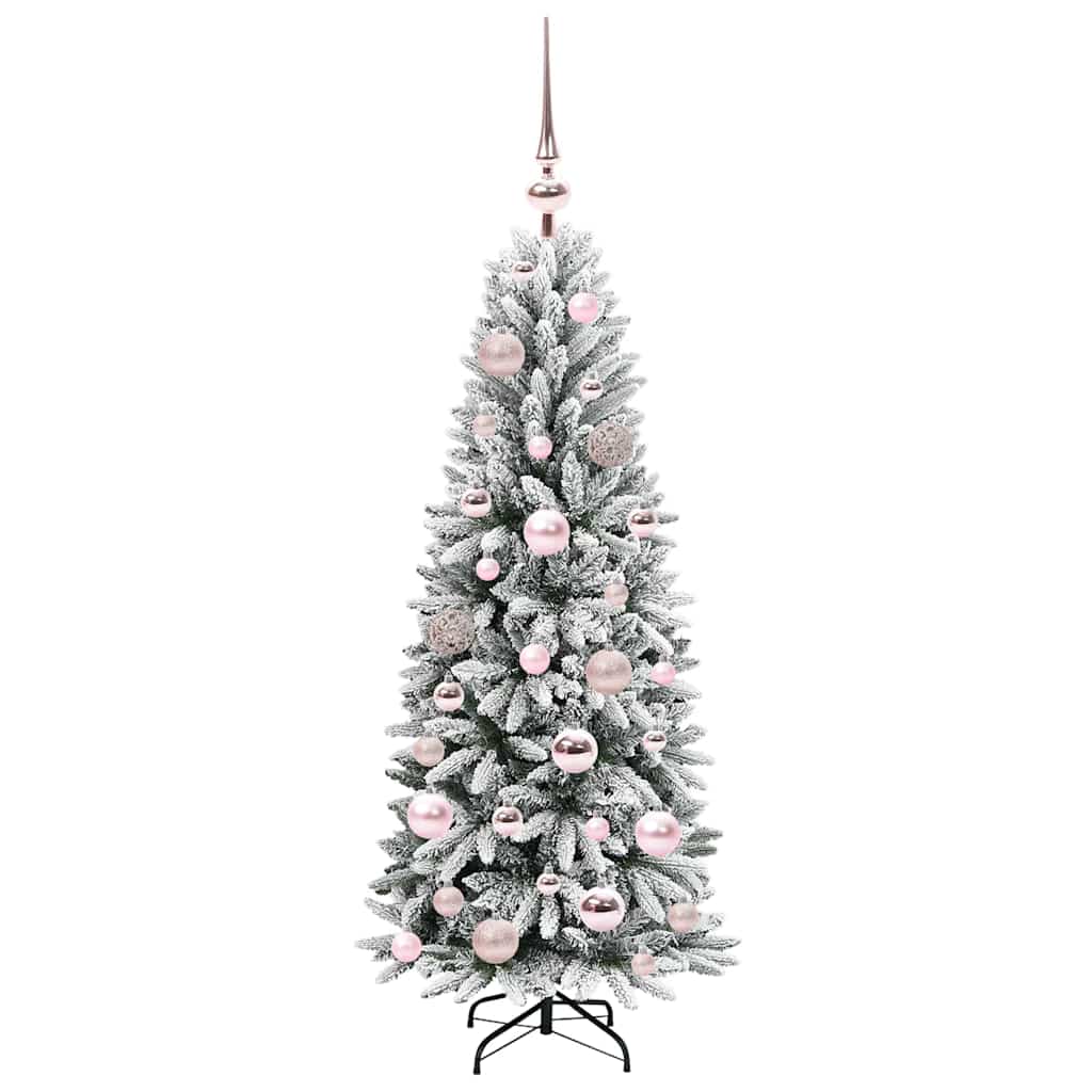 Kunstigt juletræ Hvid 120 cm PVC og plastik og stål og PE