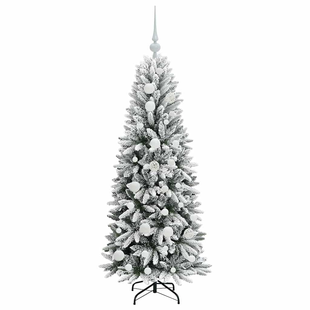 Kunstigt juletræ Hvid 120 cm PVC og plastik og stål og PE