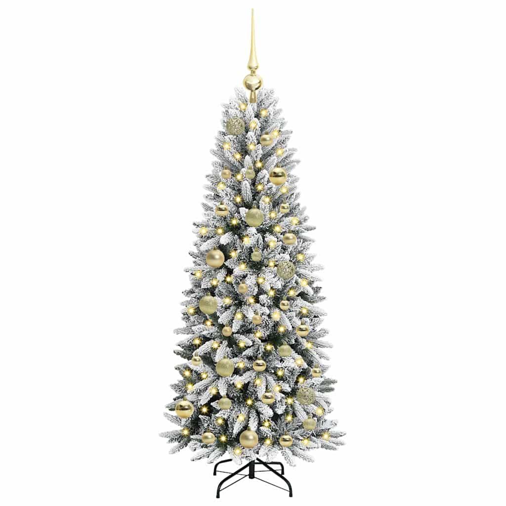 Kunstigt juletræ Hvid 120 cm PVC og plastik og stål og PE