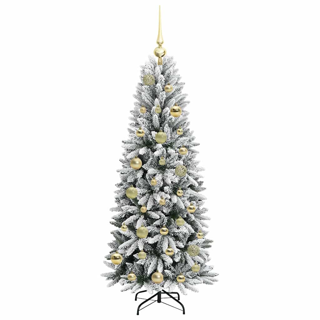 Kunstigt juletræ Hvid 120 cm PVC og plastik og stål og PE