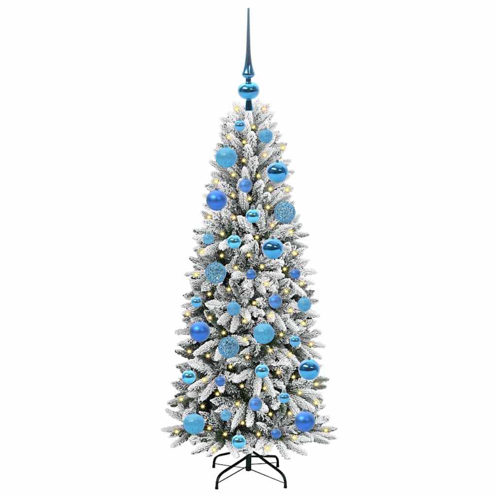 Kunstigt juletræ Hvid 120 cm PVC og plastik og stål og PE