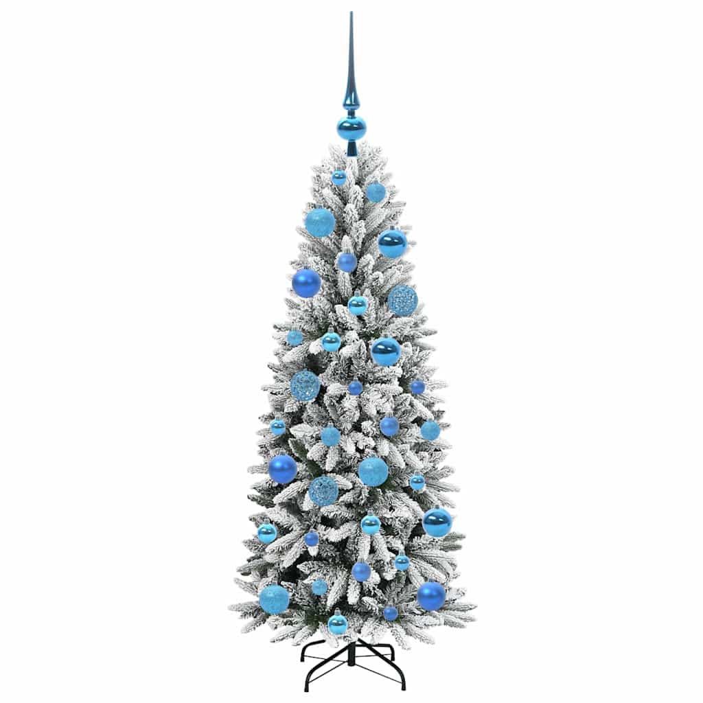 Kunstigt juletræ Hvid 120 cm PVC og plastik og stål og PE