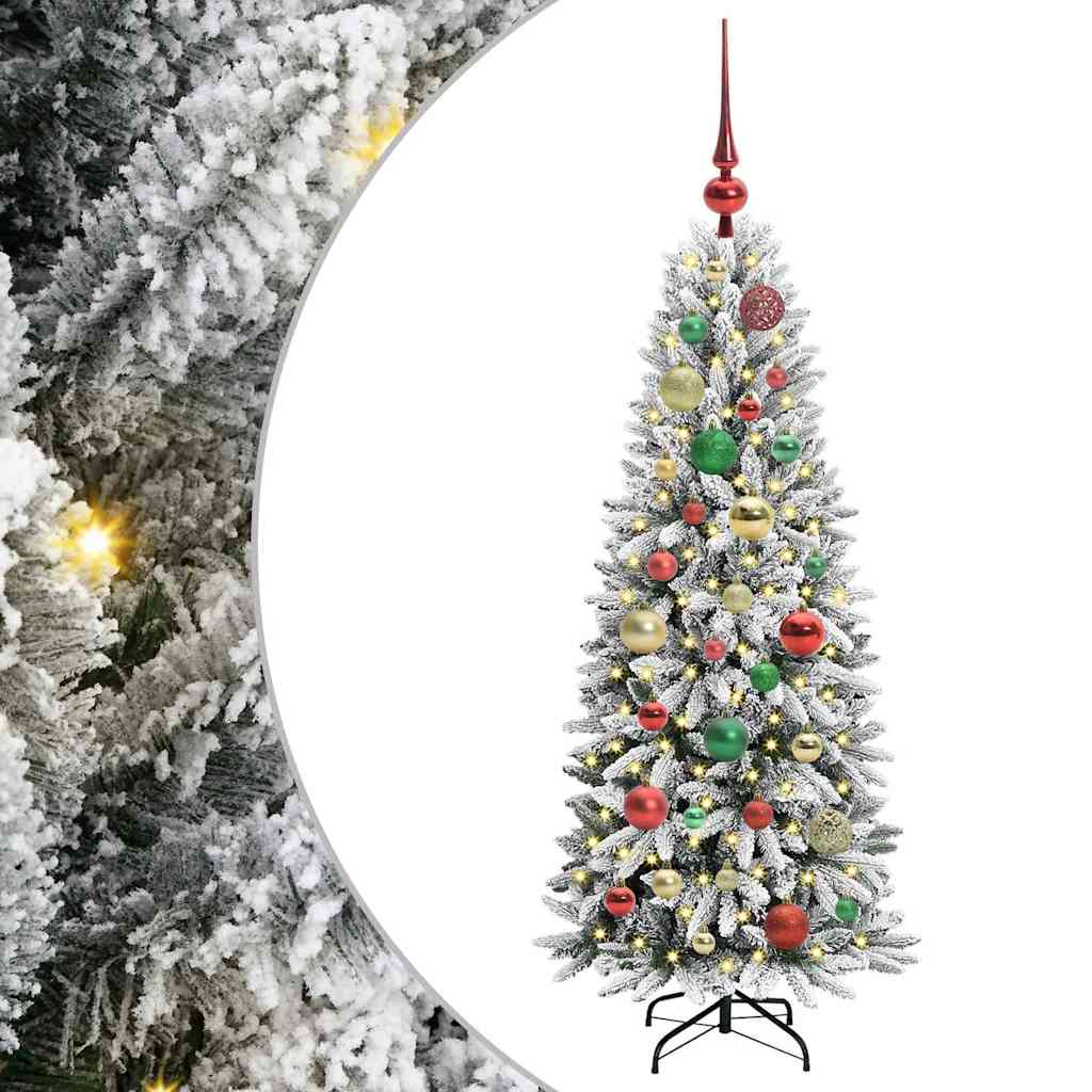 Kunstigt juletræ Hvid 120 cm PVC og plastik og stål og PE