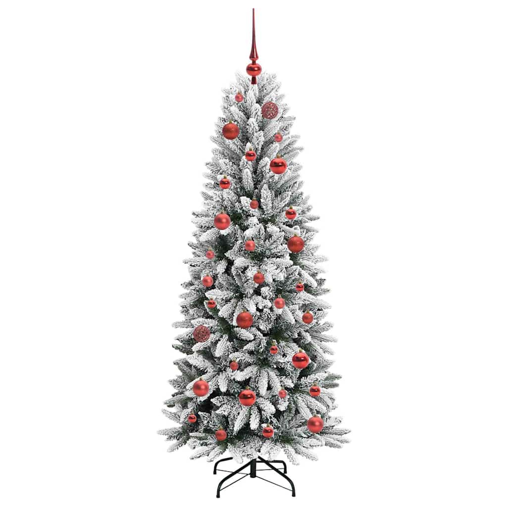 Kunstigt juletræ Hvid 150 cm PVC og plastik og stål og PE