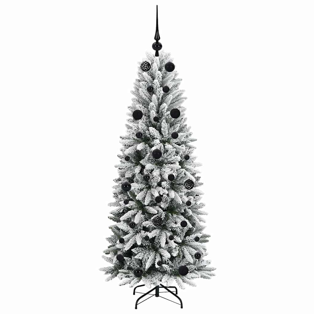 Kunstigt juletræ Hvid 150 cm PVC og plastik og stål og PE