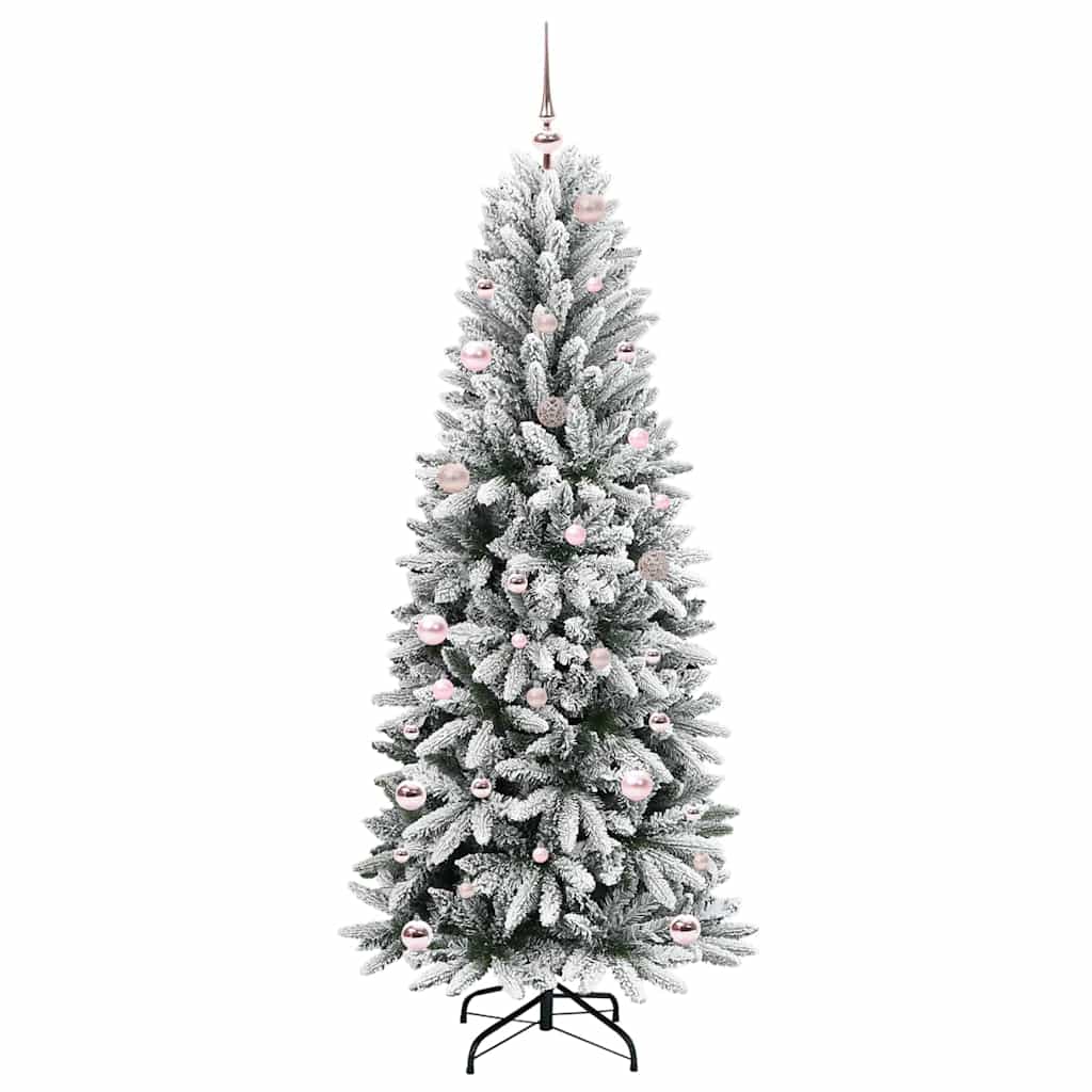 Kunstigt juletræ Hvid 150 cm PVC og plastik og stål og PE
