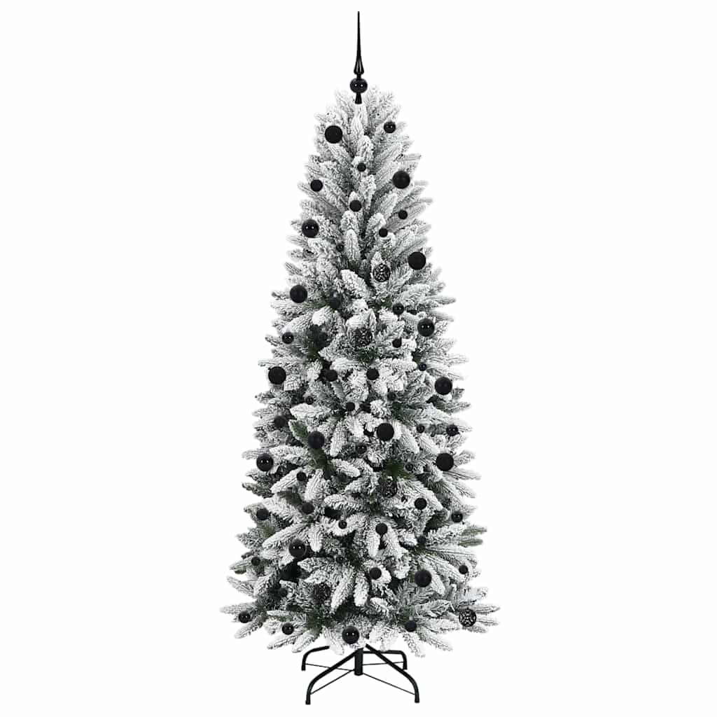 Kunstigt juletræ Hvid 210 cm PVC og plastik og stål og PE
