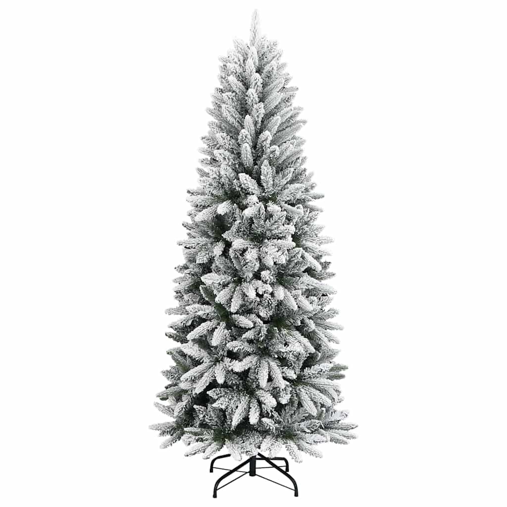 Kunstigt juletræ Hvid 210 cm PVC og plastik og stål og PE