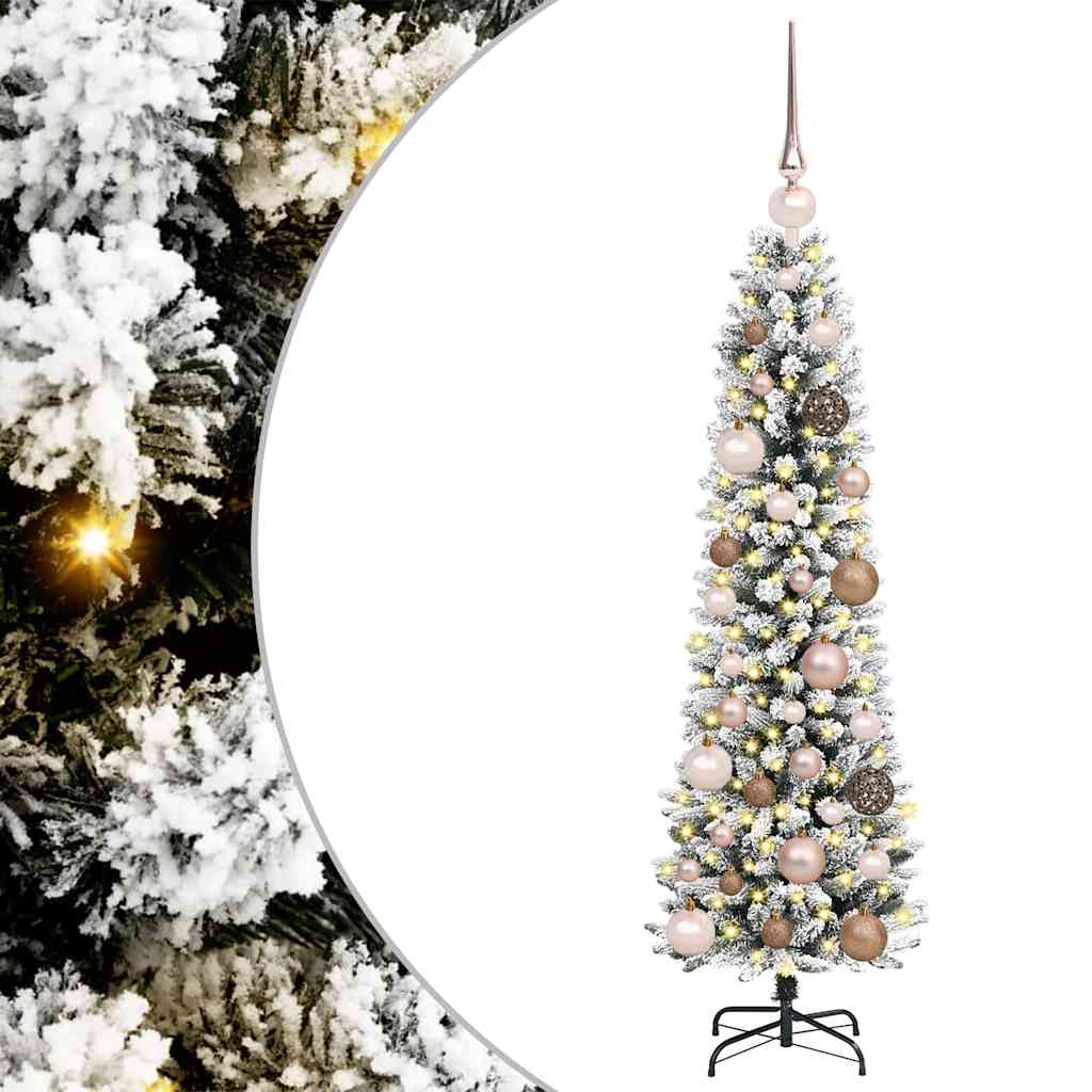 Kunstigt juletræ Hvid 120 cm PVC og metal og plast