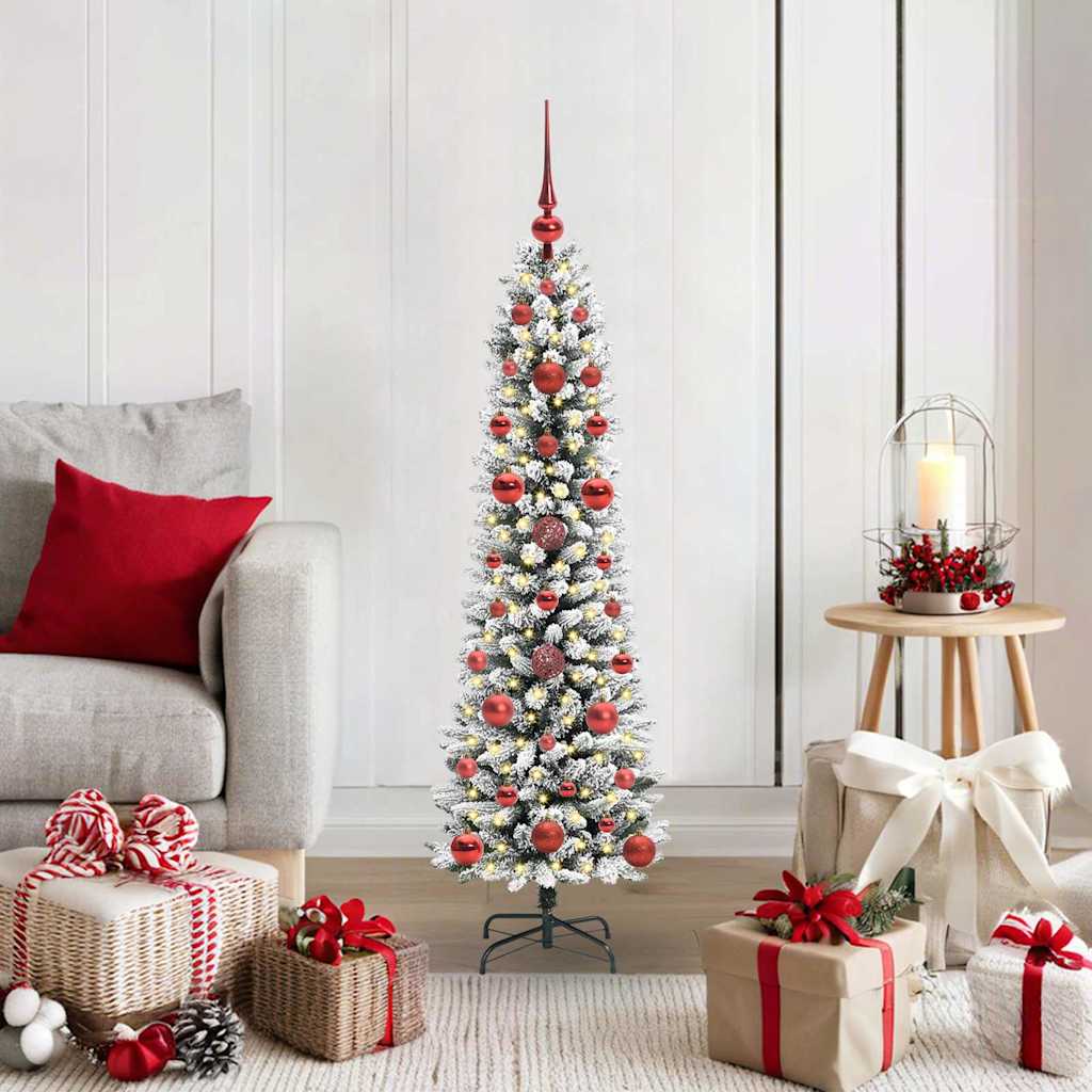 Kunstigt juletræ Hvid 120 cm PVC og metal og plast