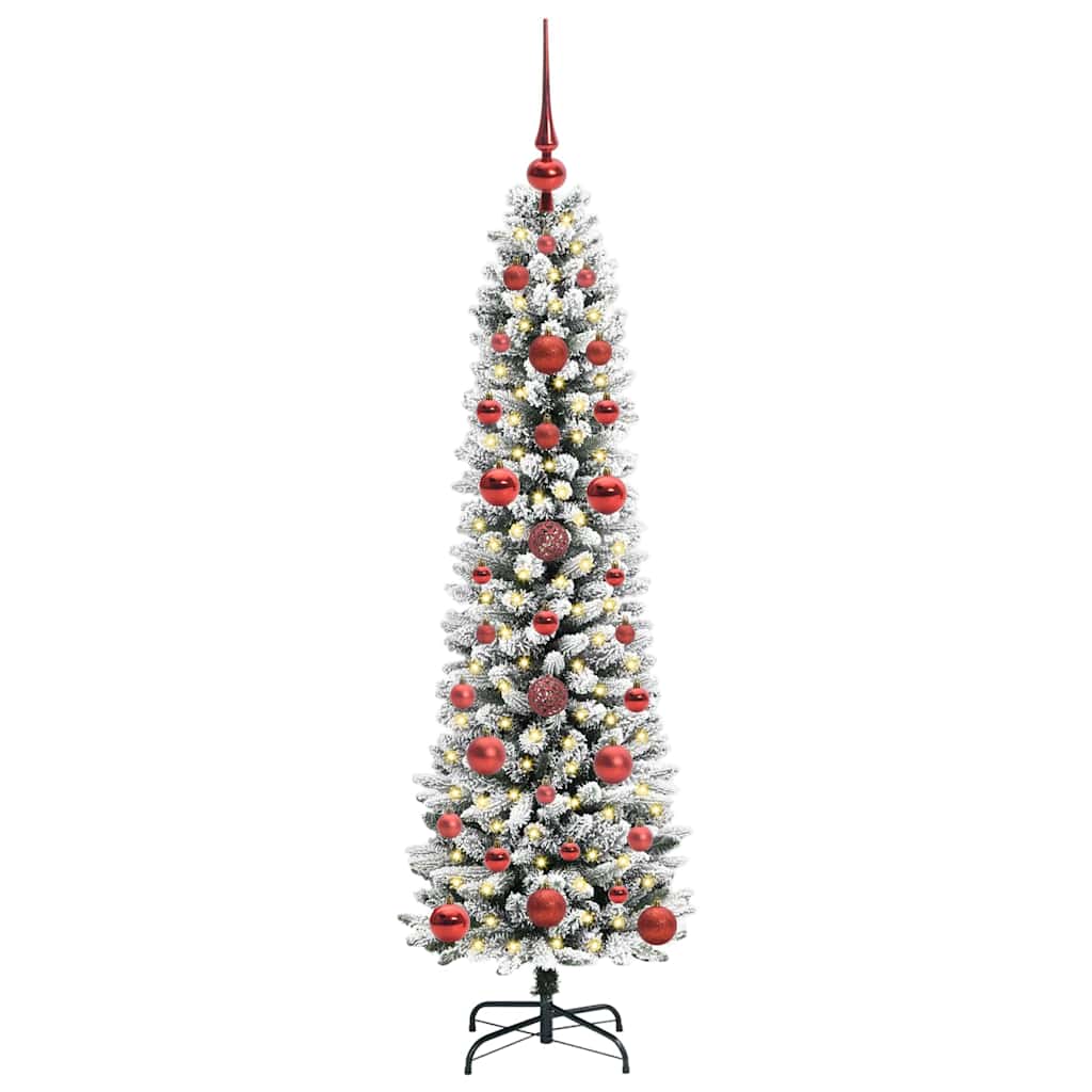 Kunstigt juletræ Hvid 120 cm PVC og metal og plast