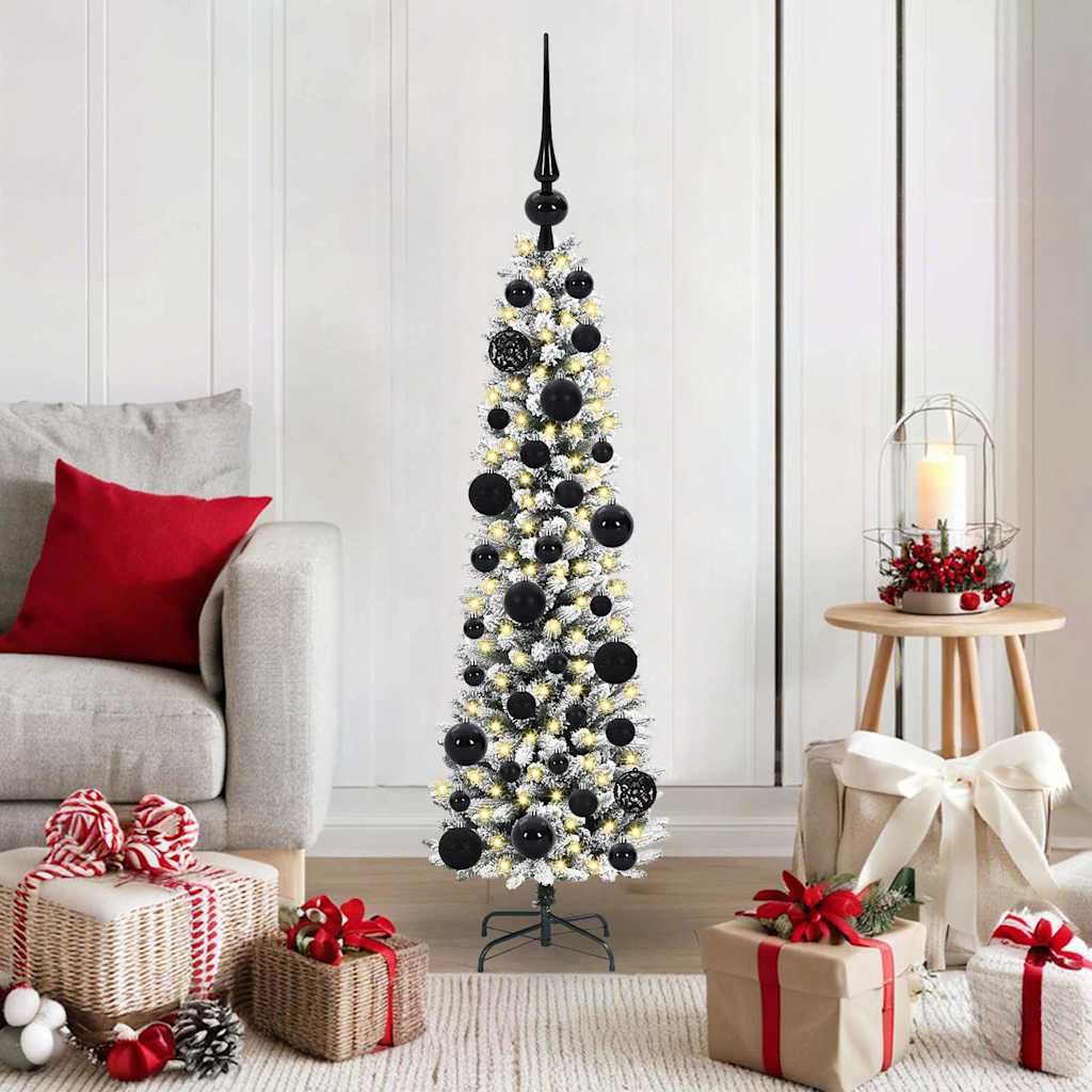 Kunstigt juletræ Hvid 120 cm PVC og metal og plast