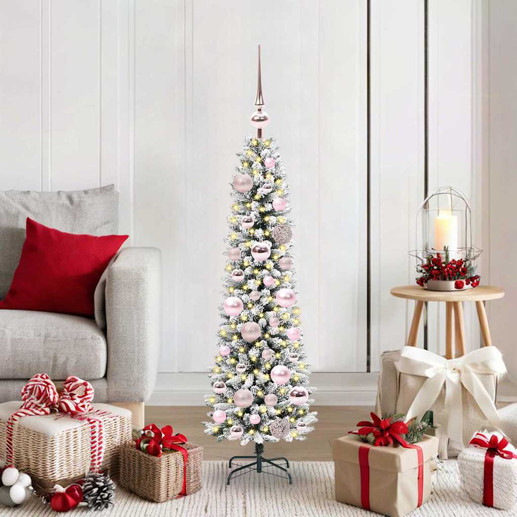 Kunstigt juletræ Hvid 120 cm PVC og metal og plast
