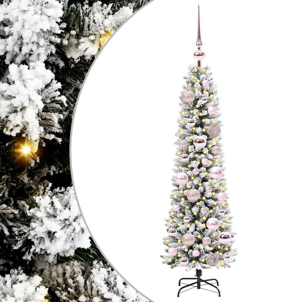 Kunstigt juletræ Hvid 120 cm PVC og metal og plast