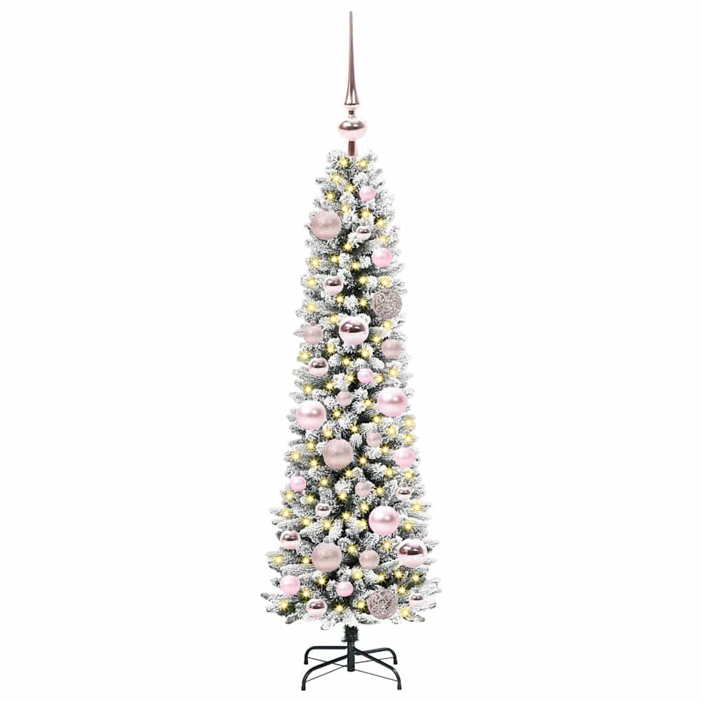 Kunstigt juletræ Hvid 120 cm PVC og metal og plast