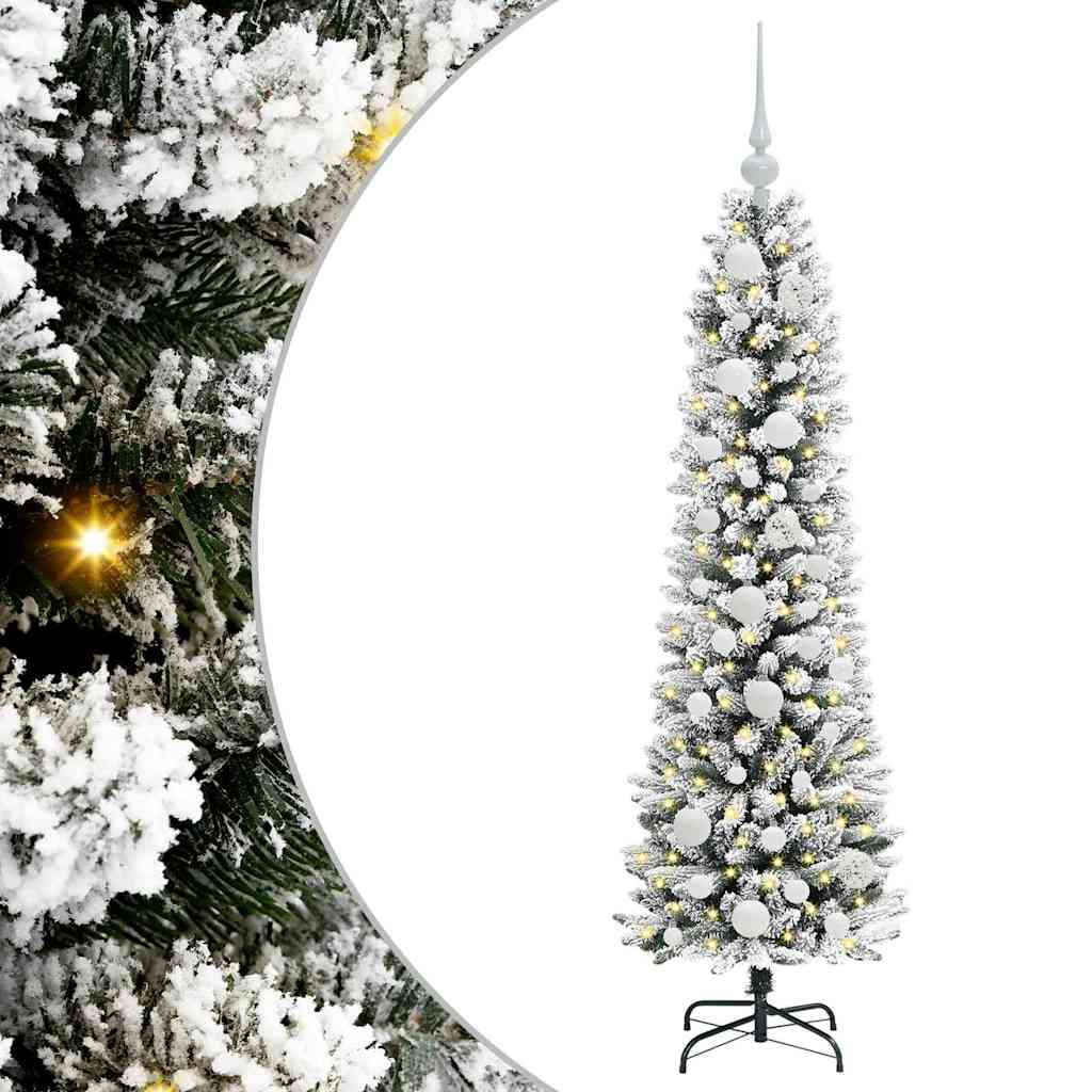 Kunstigt juletræ Hvid 120 cm PVC og metal og plast