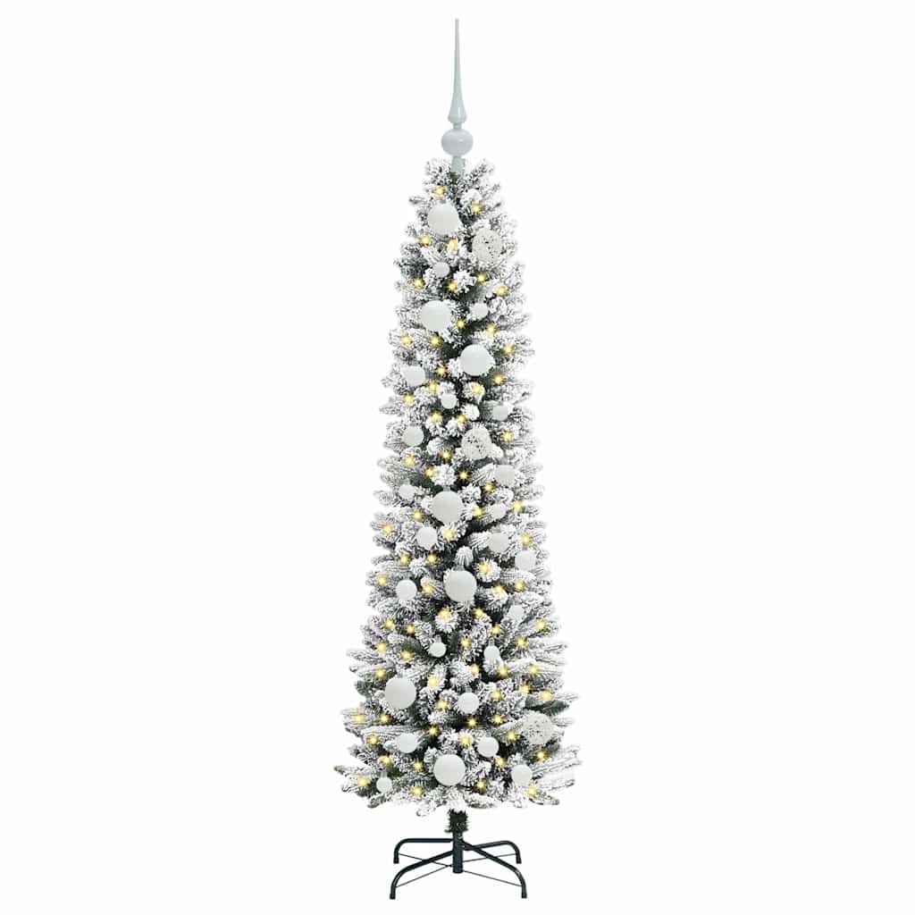 Kunstigt juletræ Hvid 120 cm PVC og metal og plast